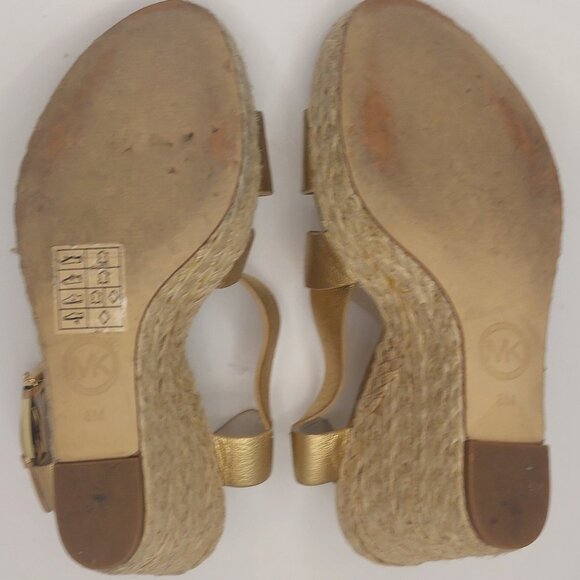 Michael by Michael Kors Giovanna Espadrille Wedge, Pale Gold Women's Size 8M - Picture 9 of 11